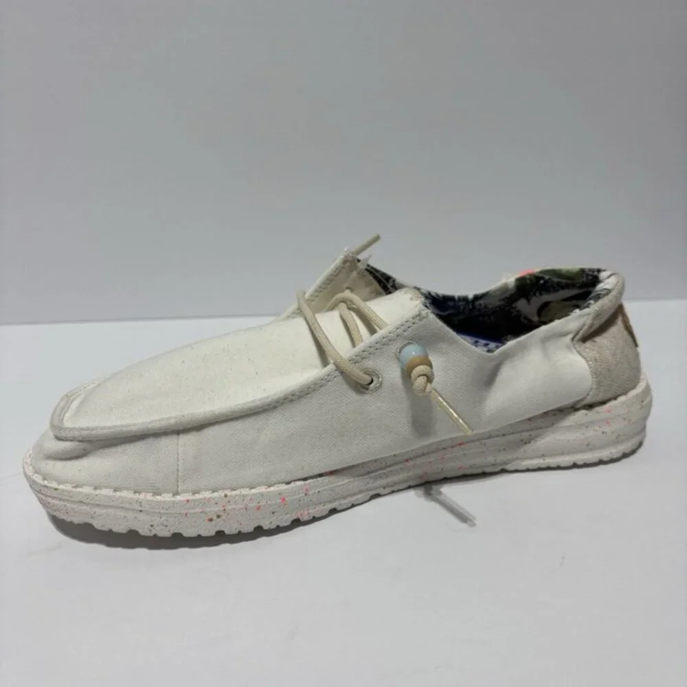 Hey Dude Women’s Wendy Fringe Salt Slip-On Shoes, Size 9 M